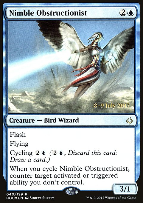 Nimble Obstructionist, Hour of Devastation Promos #40s, Magic: The Gathering card
