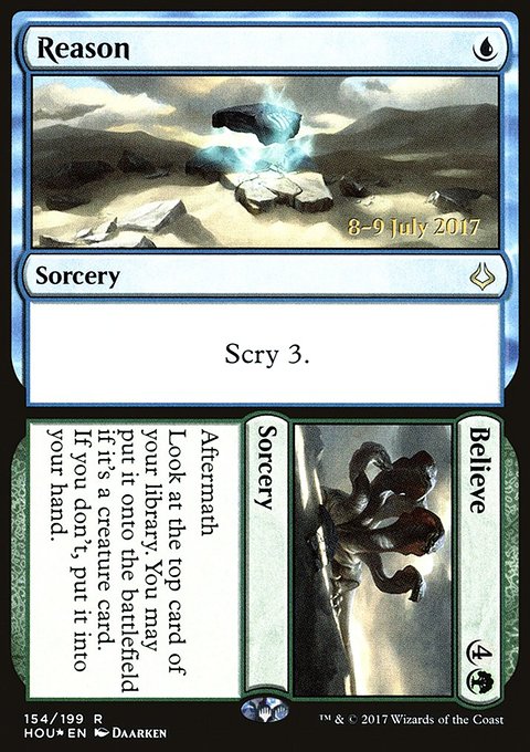 Reason // Believe, Hour of Devastation Promos #154s, Magic: The Gathering card