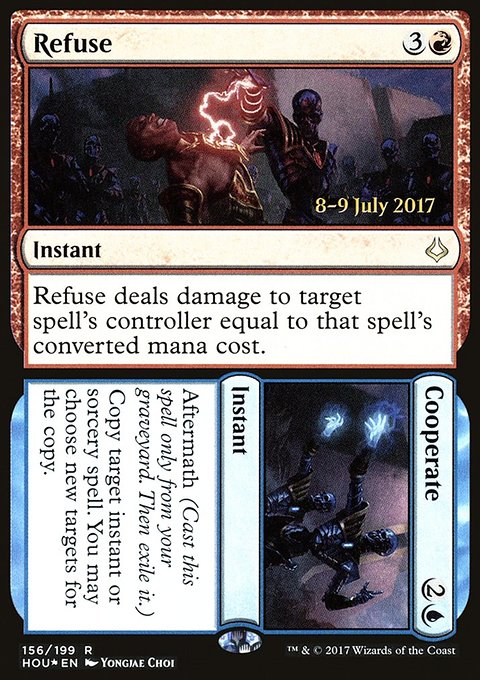 Refuse // Cooperate, Hour of Devastation Promos #156s, Magic: The Gathering card