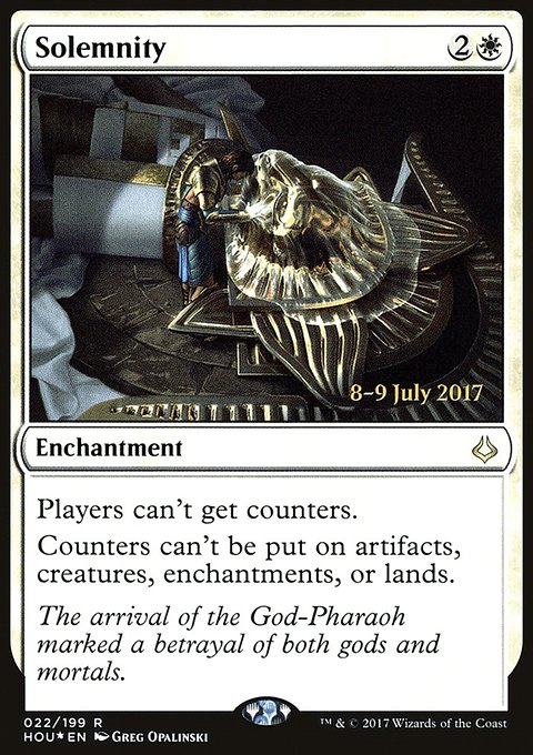 Solemnity, Hour of Devastation Promos #22s, Magic: The Gathering card