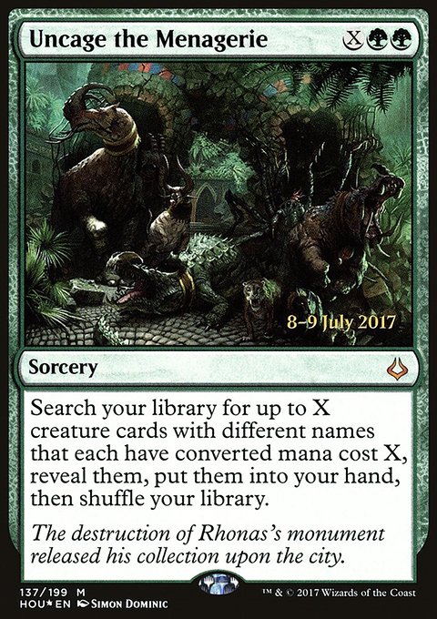 Uncage the Menagerie, Hour of Devastation Promos #137s, Magic: The Gathering card