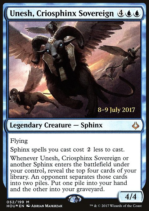 Unesh, Criosphinx Sovereign, Hour of Devastation Promos #52s, Magic: The Gathering card