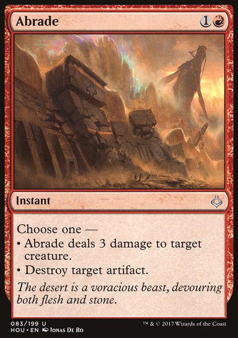 Abrade, Hour of Devastation #83, Magic: The Gathering card