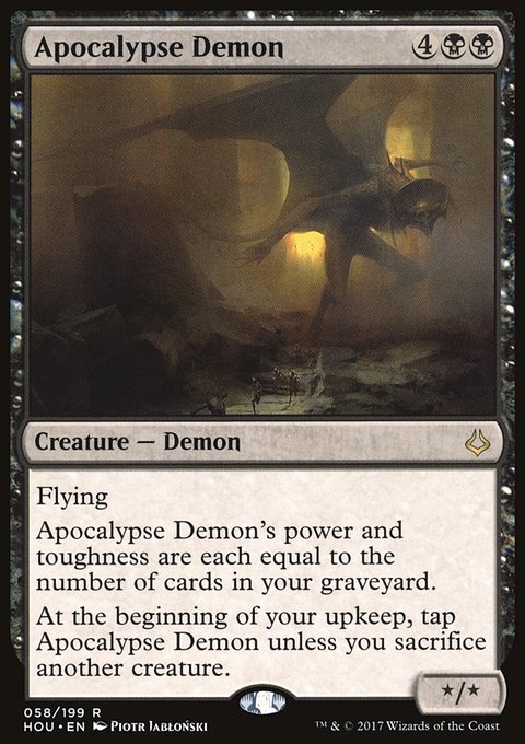 Apocalypse Demon, Hour of Devastation #58, Magic: The Gathering card