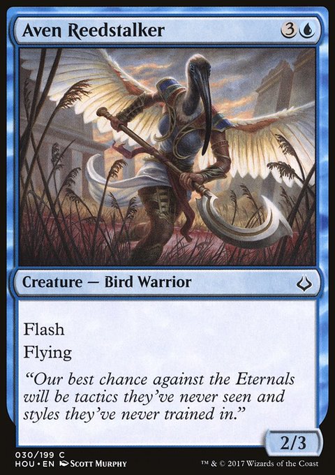 Aven Reedstalker, Hour of Devastation #30, Magic: The Gathering card