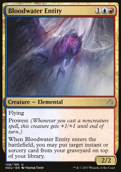Bloodwater Entity, Hour of Devastation #138, Magic: The Gathering card