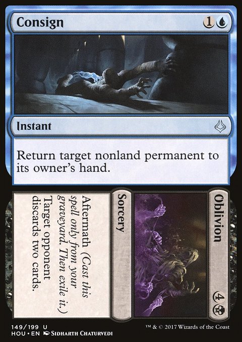 Consign // Oblivion, Hour of Devastation #149, Magic: The Gathering card