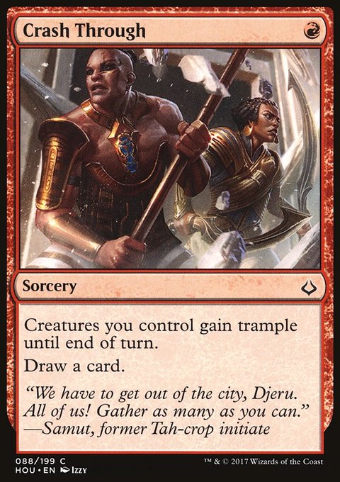 Crash Through, Hour of Devastation #88, Magic: The Gathering card