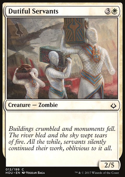 Dutiful Servants, Hour of Devastation #12, Magic: The Gathering card