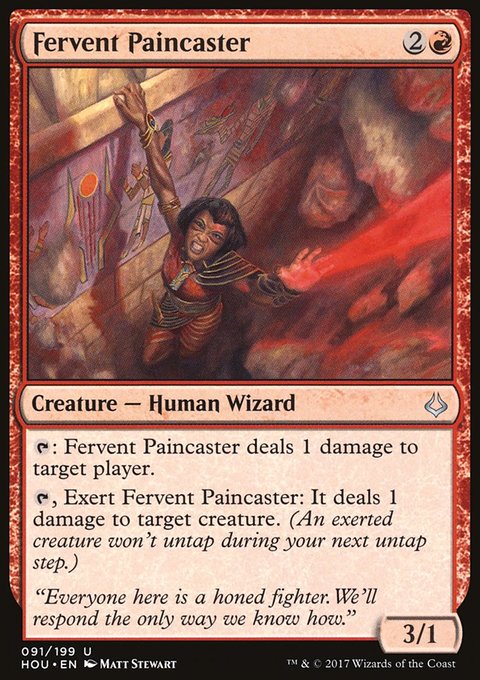 Fervent Paincaster, Hour of Devastation #91, Magic: The Gathering card