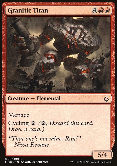 Granitic Titan, Hour of Devastation #95, Magic: The Gathering card