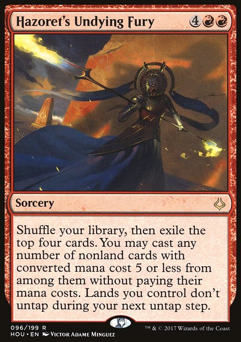 Hazoret's Undying Fury, Hour of Devastation #96, Magic: The Gathering card