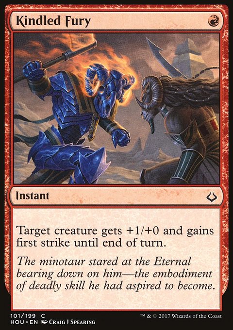 Kindled Fury, Hour of Devastation #101, Magic: The Gathering card