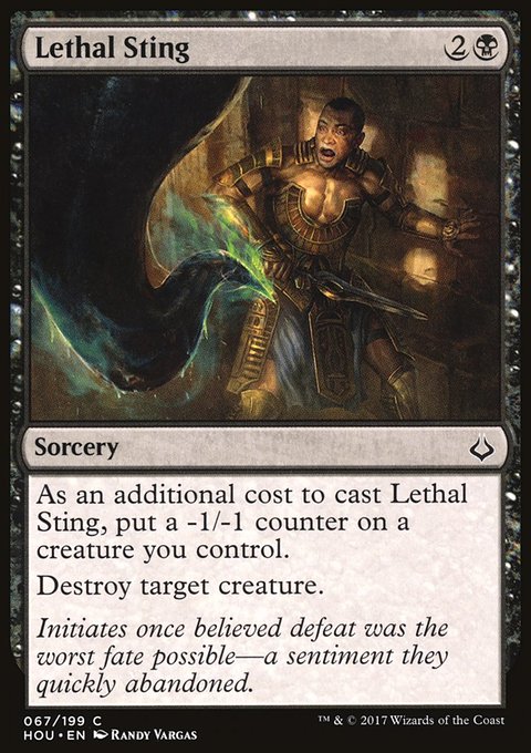 Lethal Sting, Hour of Devastation #67, Magic: The Gathering card