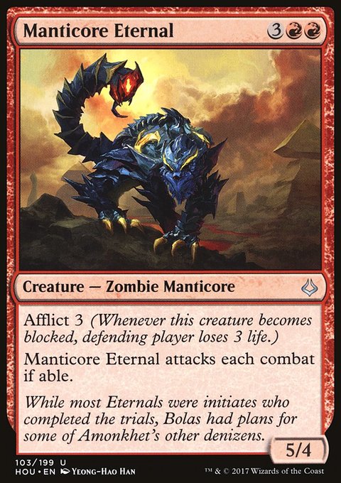 Manticore Eternal, Hour of Devastation #103, Magic: The Gathering card