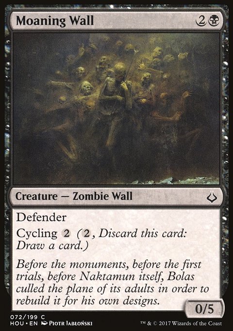 Moaning Wall, Hour of Devastation #72, Magic: The Gathering card
