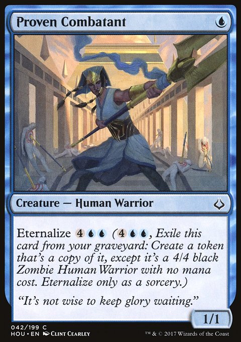 Proven Combatant, Hour of Devastation #42, Magic: The Gathering card