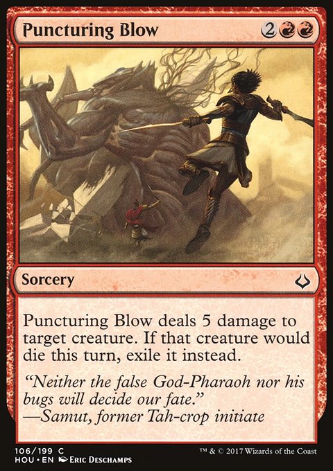 Puncturing Blow, Hour of Devastation #106, Magic: The Gathering card