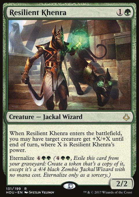 Resilient Khenra, Hour of Devastation #131, Magic: The Gathering card