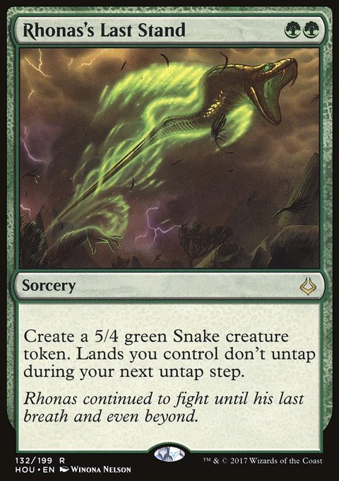 Rhonas's Last Stand, Hour of Devastation #132, Magic: The Gathering card