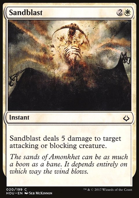 Sandblast, Hour of Devastation #20, Magic: The Gathering card
