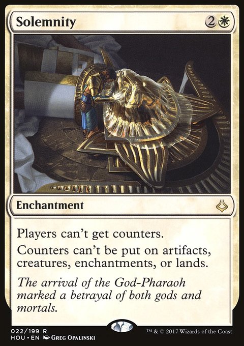Solemnity, Hour of Devastation #22, Magic: The Gathering card