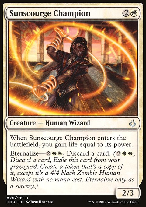 Sunscourge Champion, Hour of Devastation #26, Magic: The Gathering card