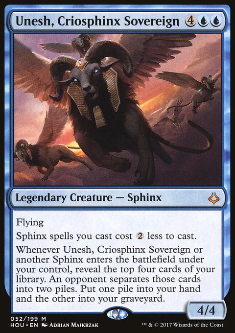 Unesh, Criosphinx Sovereign, Hour of Devastation #52, Magic: The Gathering card