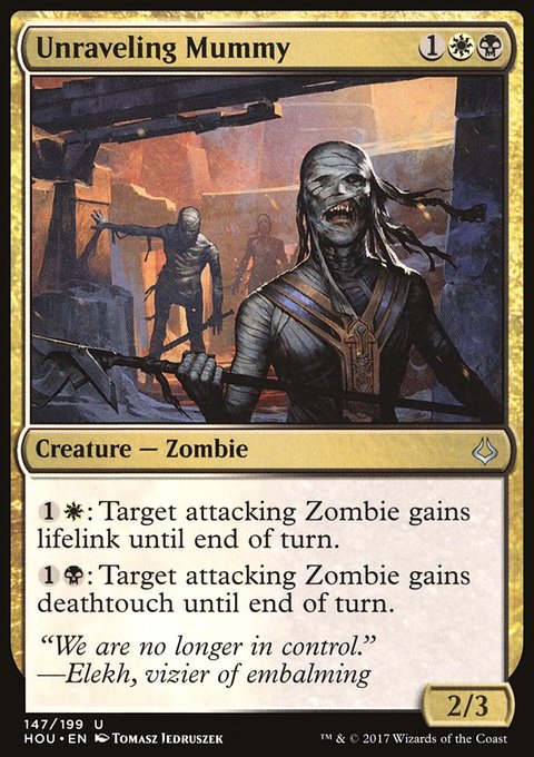 Unraveling Mummy, Hour of Devastation #147, Magic: The Gathering card