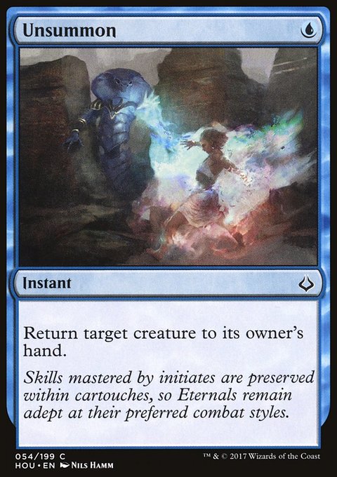 Unsummon, Hour of Devastation #54, Magic: The Gathering card
