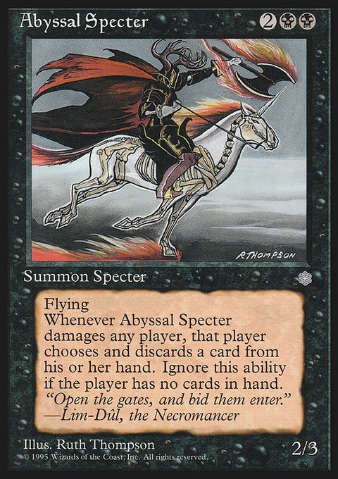 Abyssal Specter, Ice Age #113, Magic: The Gathering card