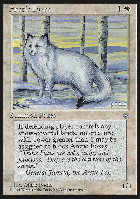 Arctic Foxes, Ice Age #2, Magic: The Gathering card