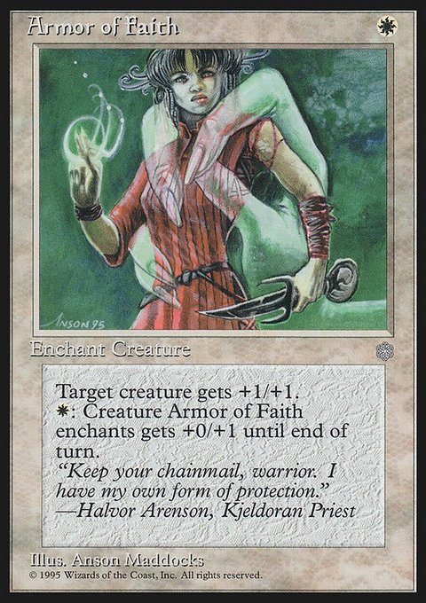 Armor of Faith, Ice Age #4, Magic: The Gathering card