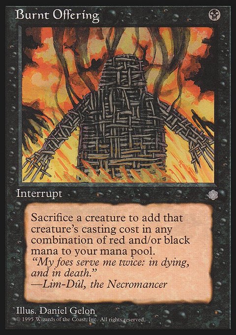 Burnt Offering, Ice Age #116, Magic: The Gathering card