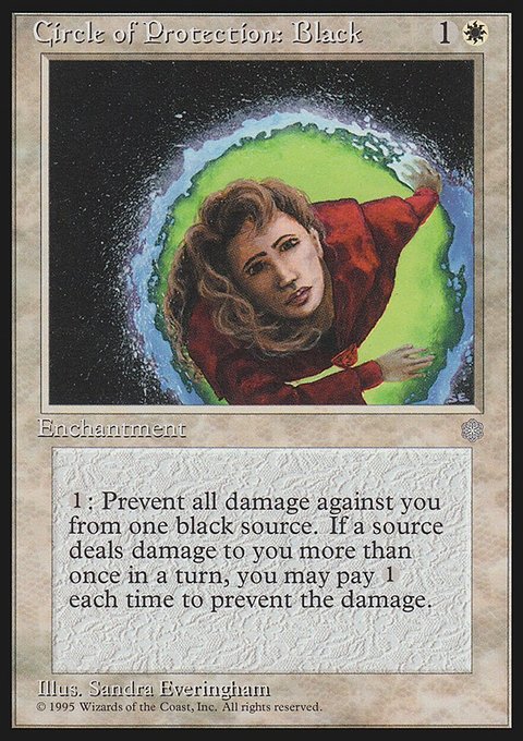 Circle of Protection: Black, Ice Age #12, Magic: The Gathering card