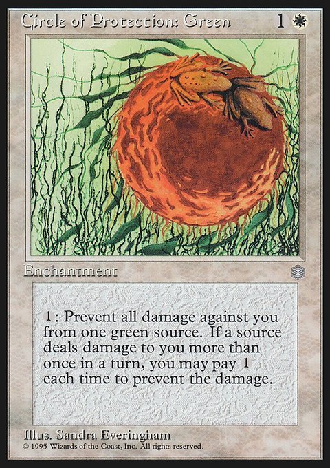 Circle of Protection: Green, Ice Age #14, Magic: The Gathering card