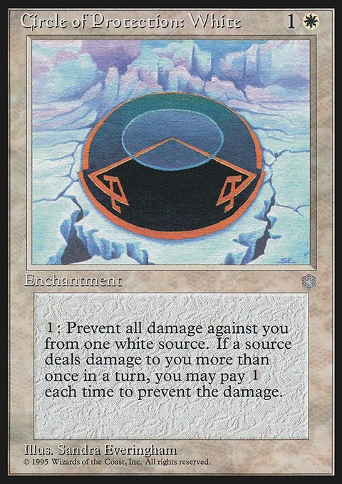 Circle of Protection: White, Ice Age #16, Magic: The Gathering card