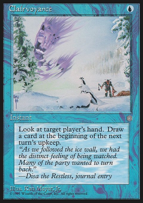 Clairvoyance, Ice Age #63, Magic: The Gathering card