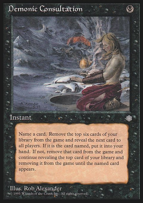 Demonic Consultation, Ice Age #121, Magic: The Gathering card