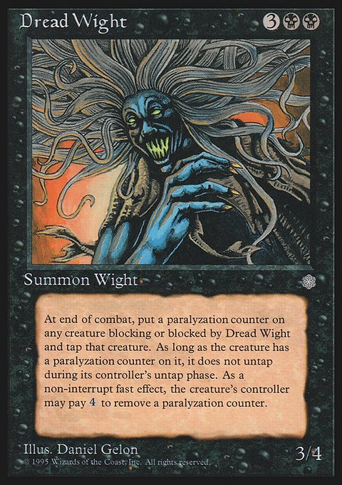 Dread Wight, Ice Age #122, Magic: The Gathering card