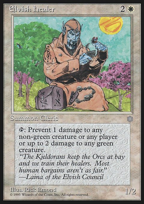 Elvish Healer, Ice Age #22, Magic: The Gathering card