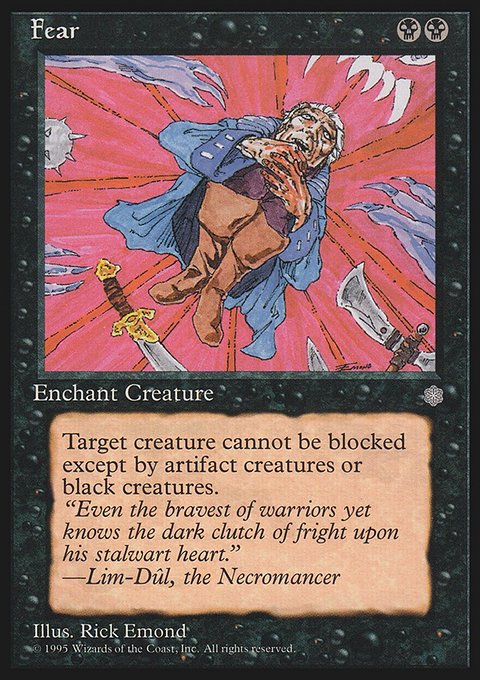 Fear, Ice Age #124, Magic: The Gathering card