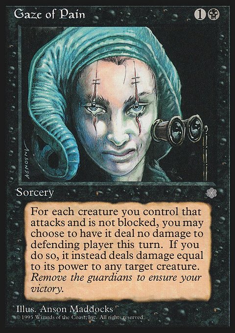Gaze of Pain, Ice Age #128, Magic: The Gathering card