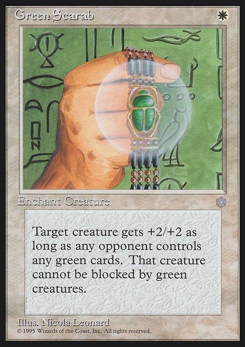Green Scarab, Ice Age #28, Magic: The Gathering card