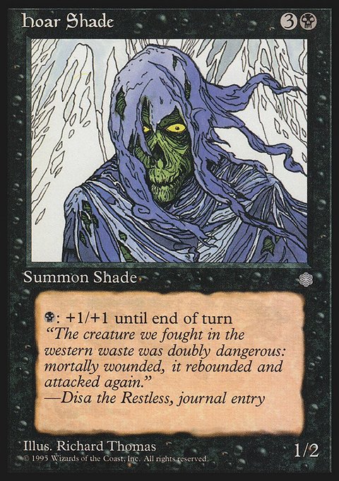 Hoar Shade, Ice Age #131, Magic: The Gathering card