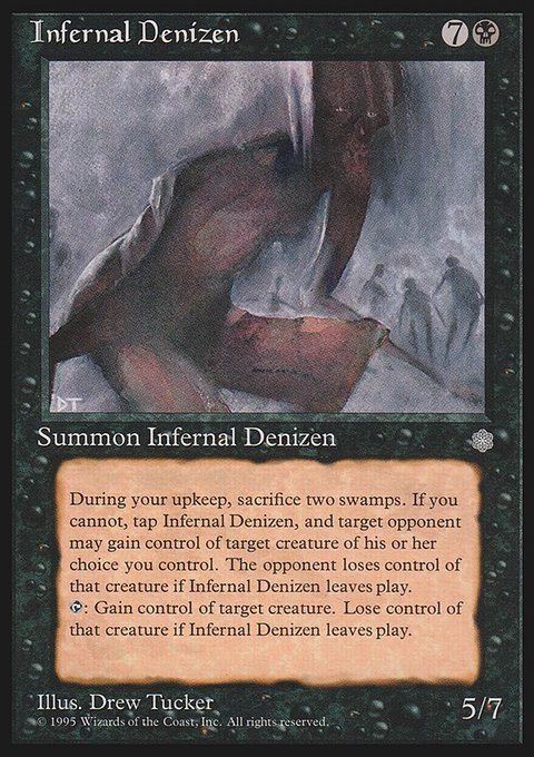 Infernal Denizen, Ice Age #136, Magic: The Gathering card