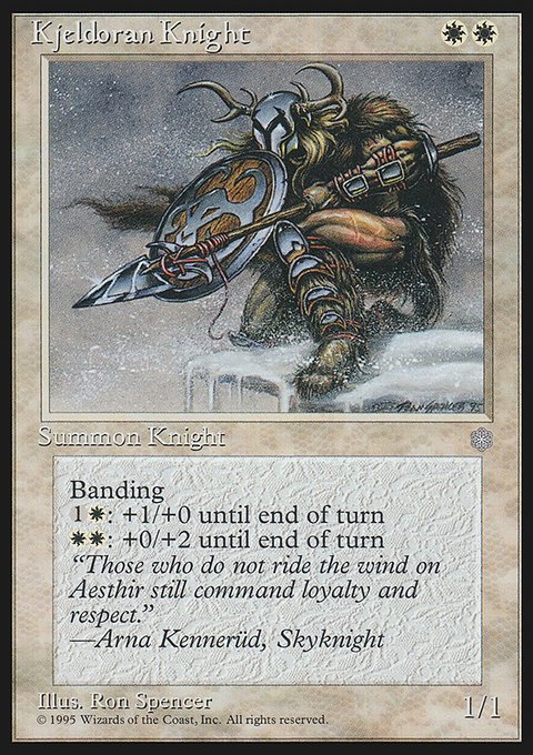 Kjeldoran Knight, Ice Age #36, Magic: The Gathering card