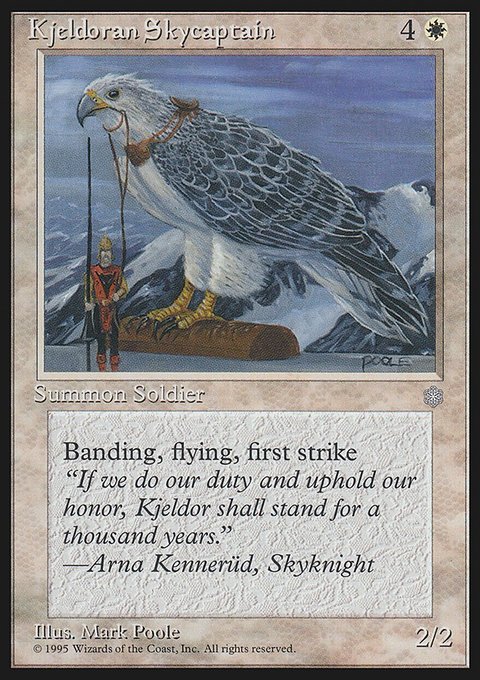 Kjeldoran Skycaptain, Ice Age #39, Magic: The Gathering card