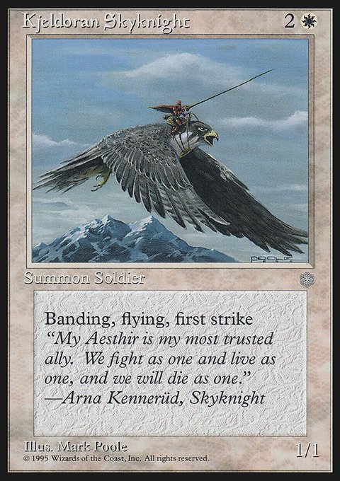 Kjeldoran Skyknight, Ice Age #40, Magic: The Gathering card