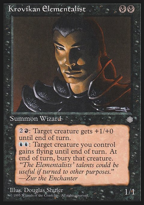 Krovikan Elementalist, Ice Age #139, Magic: The Gathering card
